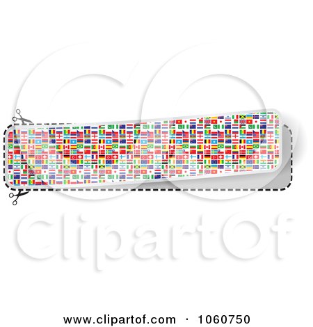 Royalty-Free Vector Clip Art Illustration of a Banner Made Of World Flags by Andrei Marincas