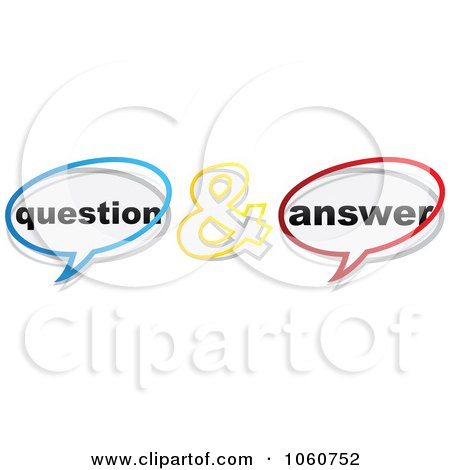 Royalty-Free Vector Clip Art Illustration of a Digital Collage Of Question And Answer Chat Balloons by Andrei Marincas