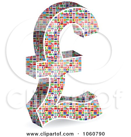 Royalty-Free Vector Clip Art Illustration of a 3d Lira Symbol Made Of World Flags by Andrei Marincas