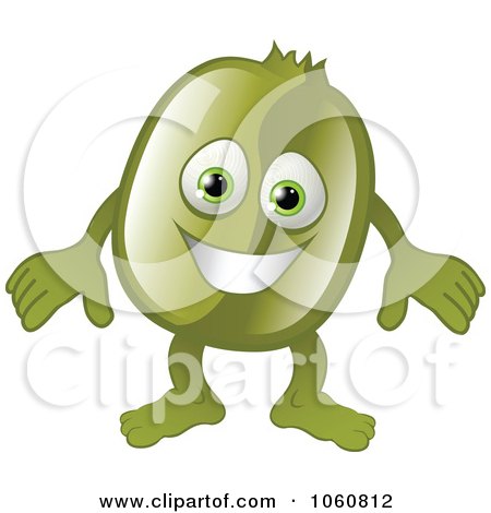 Royalty-Free Vector Clip Art Illustration of a Happy Kiwi Character Smiling by AtStockIllustration