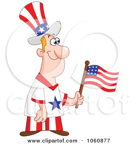 Royalty-Free Vector Clip Art Illustration of a Patriotic American Man by yayayoyo