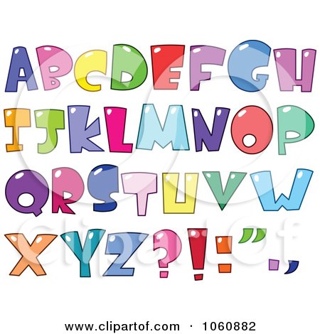 Royalty-Free Vector Clip Art Illustration of a Digital Collage Of Bubble Letters - Capital by yayayoyo