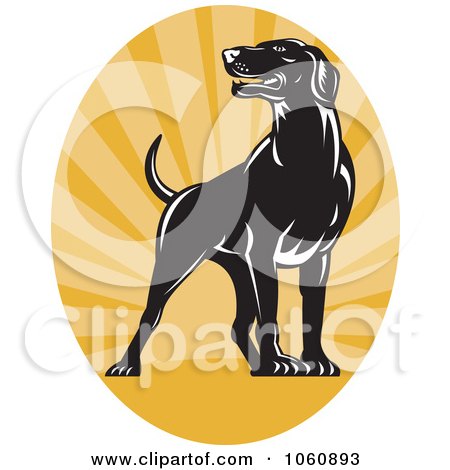 Royalty-Free Vector Clip Art Illustration of a Pointer Dog Logo - 1 by patrimonio
