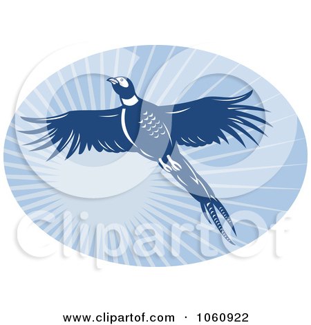 Royalty-Free Vector Clip Art Illustration of a Pheasant Flying by patrimonio