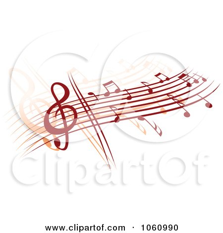 Royalty-Free Vector Clip Art Illustration of a Stave And Music Notes - 11 by Vector Tradition SM