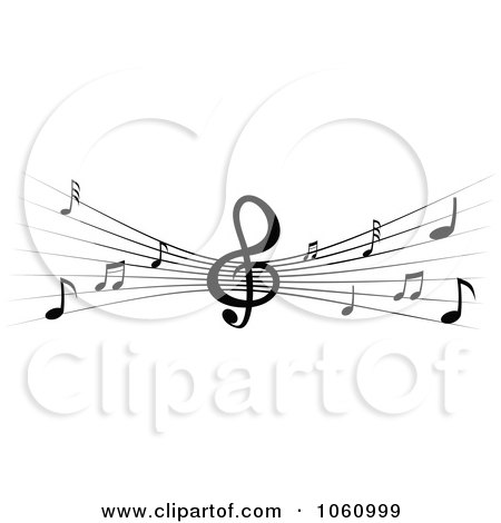 Royalty-Free Vector Clip Art Illustration of a Stave And Music Notes - 2 by Vector Tradition SM