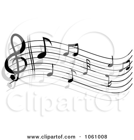 Royalty-Free Vector Clip Art Illustration of a Stave And Music Notes - 8 by Vector Tradition SM