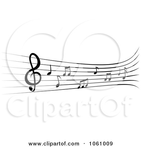Royalty-Free Vector Clip Art Illustration of a Stave And Music Notes - 4 by Vector Tradition SM