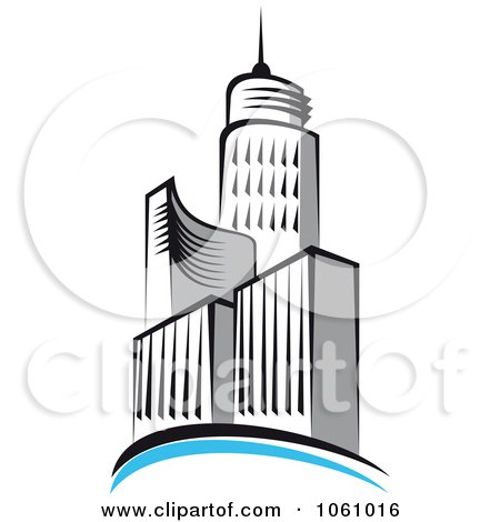 Royalty-Free Vector Clip Art Illustration of a Skyscraper Logo - 10 by Vector Tradition SM
