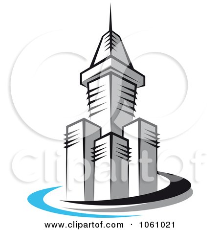 Royalty-Free Vector Clip Art Illustration of a Skyscraper Logo - 7 by Vector Tradition SM