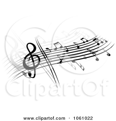 Royalty-Free Vector Clip Art Illustration of a Stave And Music Notes - 12 by Vector Tradition SM