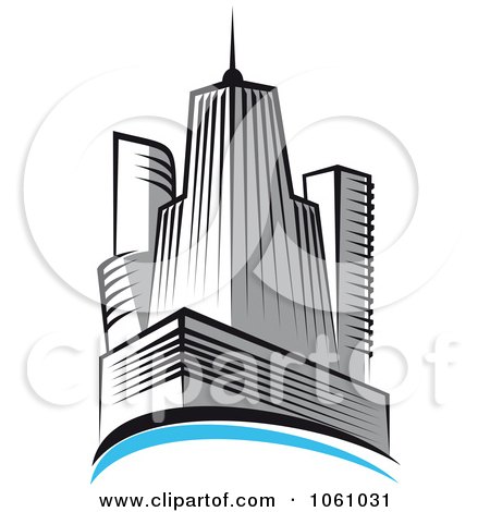 Royalty-Free Vector Clip Art Illustration of a Skyscraper Logo - 8 by Vector Tradition SM