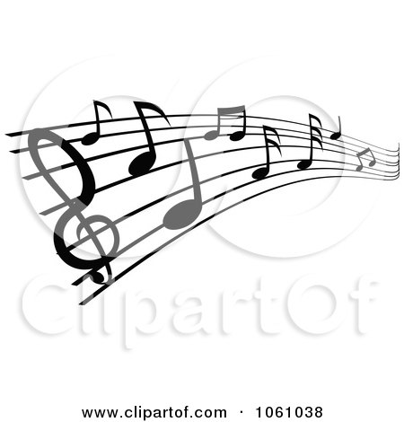 Royalty-Free Vector Clip Art Illustration of a Stave And Music Notes - 5 by Vector Tradition SM