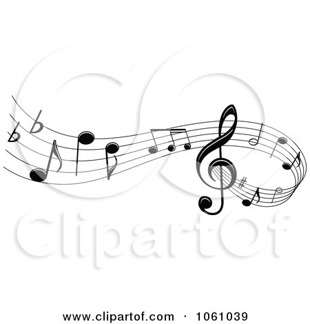 Royalty-Free Vector Clip Art Illustration of a Stave And Music Notes - 1 by Vector Tradition SM