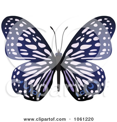 Royalty-Free Vector Clip Art Illustration of a Purple Butterfly Logo by Vector Tradition SM