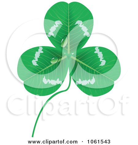 Royalty-Free Vector Clip Art Illustration of Dew on a Clover by Vector Tradition SM