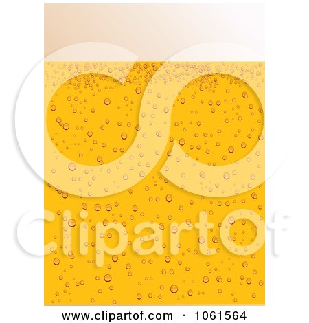 Royalty-Free Vector Clip Art Illustration of a Background of Bubbly Beer On Glass by Vector Tradition SM