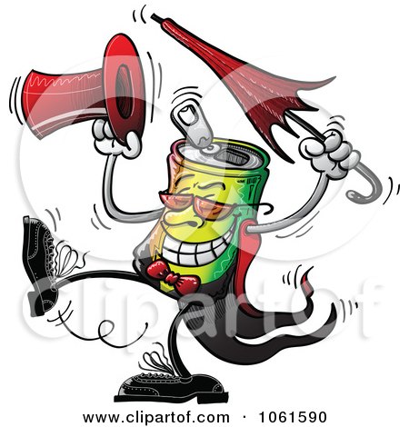 Clipart Dancing Aluminum Can - Royalty Free Vector Illustration by Zooco