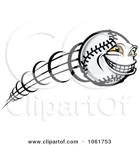 Clipart Fast Softball Character - Royalty Free Vector Illustration by Vector Tradition SM