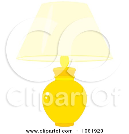 Clipart Yellow Table Lamp - Royalty Free Vector Household Illustration by Alex Bannykh