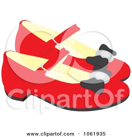 Clipart Red Pair Of Shoes - Royalty Free Vector Fashion Illustration by Alex Bannykh