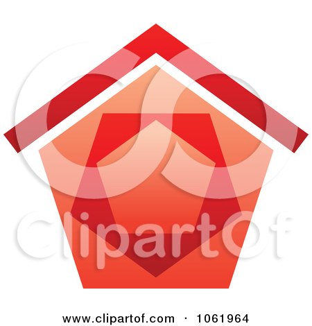 Clipart Red House Logo 1 - Royalty Free Vector Illustration by Vector Tradition SM