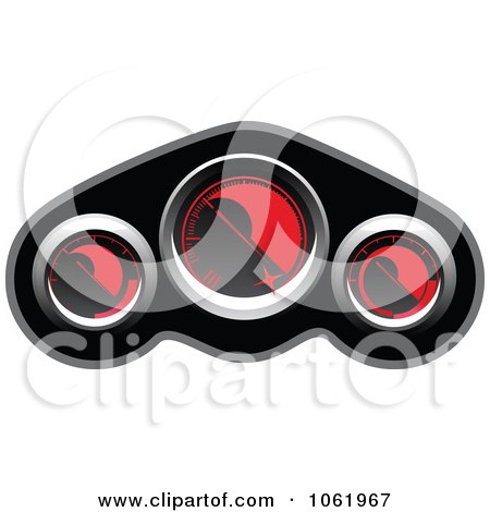 Clipart Black And Red Race Car Speedometer - Royalty Free Vector Illustration by Vector Tradition SM