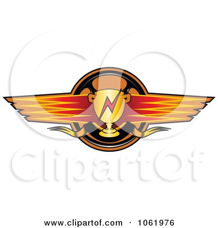 Clipart Race Car Trophy Banner 2 - Royalty Free Vector Illustration by Vector Tradition SM