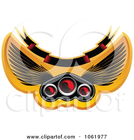Clipart Winged Race Car Speedometer 2 - Royalty Free Vector Illustration by Vector Tradition SM