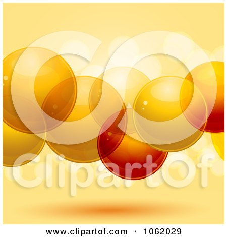 Clipart 3d Orange Floating Spheres - Royalty Free Vector Illustration by elaineitalia