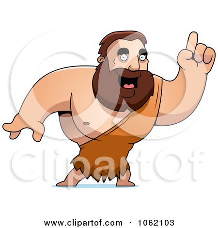 Clipart Big Barbarian With An Idea - Royalty Free Vector Illustration by Cory Thoman