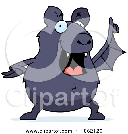 Clipart Chubby Bat With An Idea - Royalty Free Vector Illustration by Cory Thoman