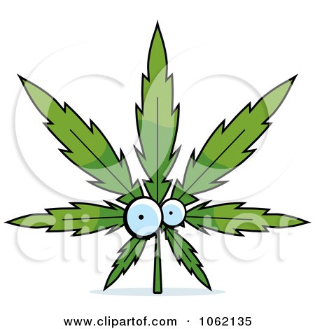 Clipart Cannabis Pot Leaf Character - Royalty Free Vector Illustration by Cory Thoman