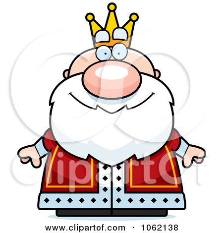 Clipart Chubby King In A Red Robe - Royalty Free Vector Illustration by Cory Thoman