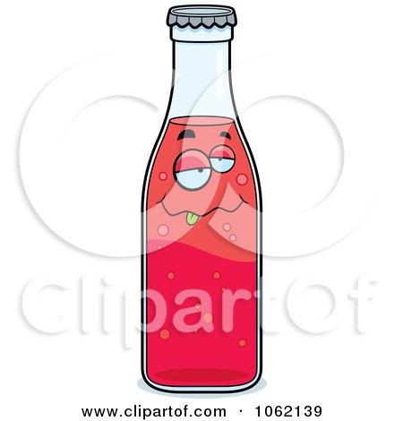 Clipart Goofy Smiling Soda Bottle - Royalty Free Vector Illustration by Cory Thoman