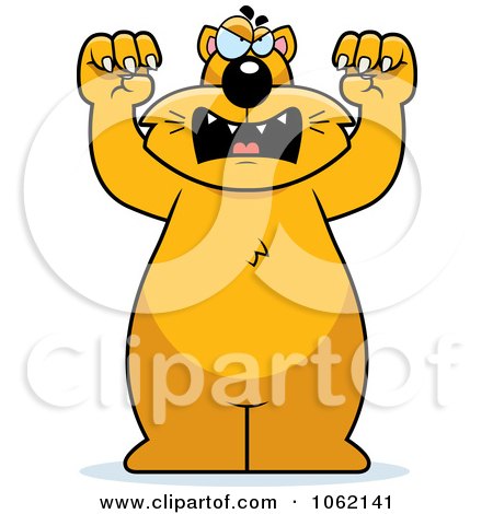 Clipart Big Mean Cat Attacking - Royalty Free Vector Illustration by Cory Thoman