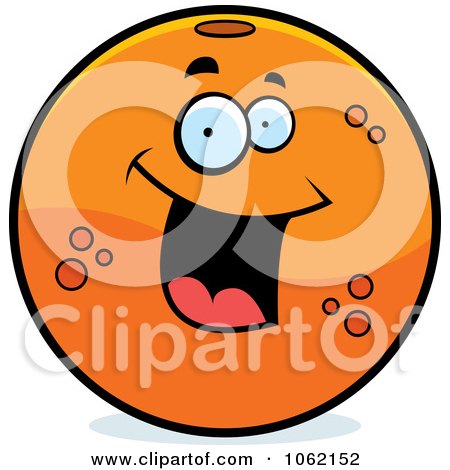 Clipart Happy Orange Character - Royalty Free Vector Illustration by Cory Thoman