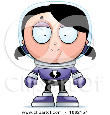 Clipart Astronaut Girl - Royalty Free Vector Illustration by Cory Thoman