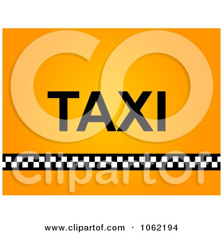 Clipart Taxi Background - Royalty Free Illustration by oboy