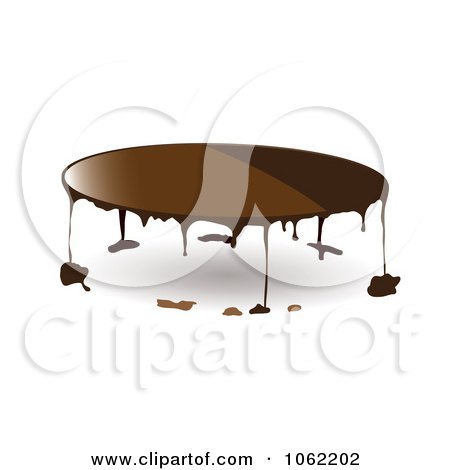 Clipart Milk Chocolate Dripping - Royalty Free Vector Illustration by michaeltravers