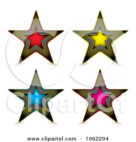 Clipart Grid Stars Digital Collage - Royalty Free Vector Illustration by michaeltravers