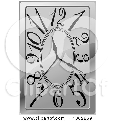 Clipart Silver Wall Clock 1 - Royalty Free Vector Illustration by Vector Tradition SM