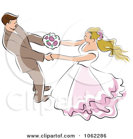 Clipart Dancing Wedding Couple 1 - Royalty Free Vector Illustration by Vector Tradition SM