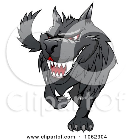 Clipart Menacing Wolf - Royalty Free Vector Illustration by Vector Tradition SM