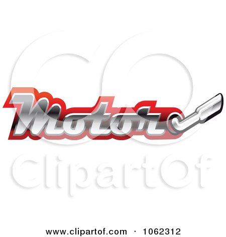 Clipart Motor And Exhaust Race Banner 2 - Royalty Free Vector Illustration by Vector Tradition SM