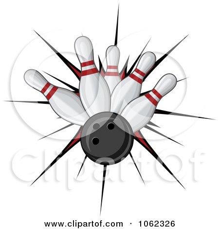 Clipart Bowling Ball And Pins - Royalty Free Vector Illustration by Vector Tradition SM