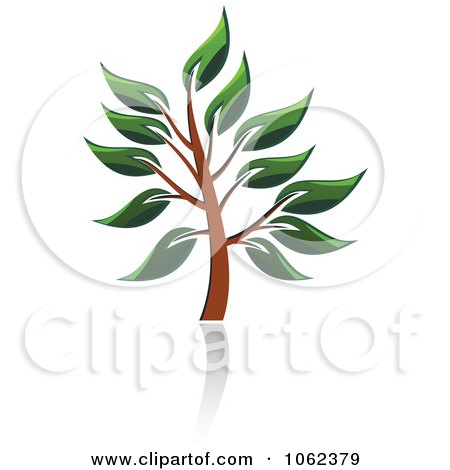 Clipart Green Tree Logo 3 - Royalty Free Vector Illustration by Vector Tradition SM