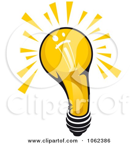 Clipart Yellow Light Bulb Logo 1 - Royalty Free Vector Illustration by Vector Tradition SM
