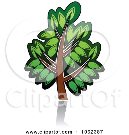 Clipart Green Tree Logo 2 - Royalty Free Vector Illustration by Vector Tradition SM