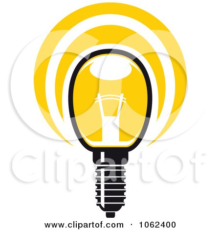 Clipart Yellow Light Bulb Logo 4 - Royalty Free Vector Illustration by Vector Tradition SM
